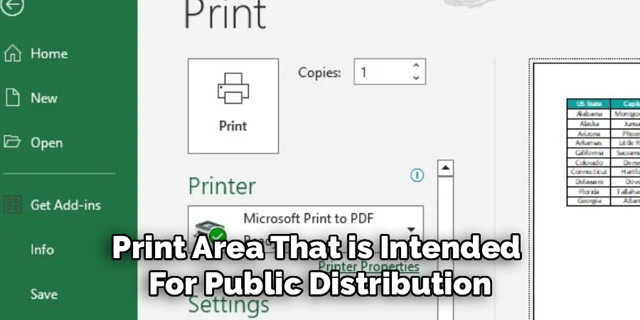 Print Area That is Intended 
For Public Distribution