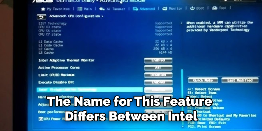 The Name for This Feature 
Differs Between Intel